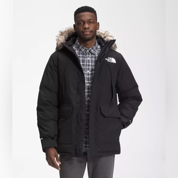 Mens The North Face Mcmurdo 600-Down Parka Insulated Winter Jacket - Black